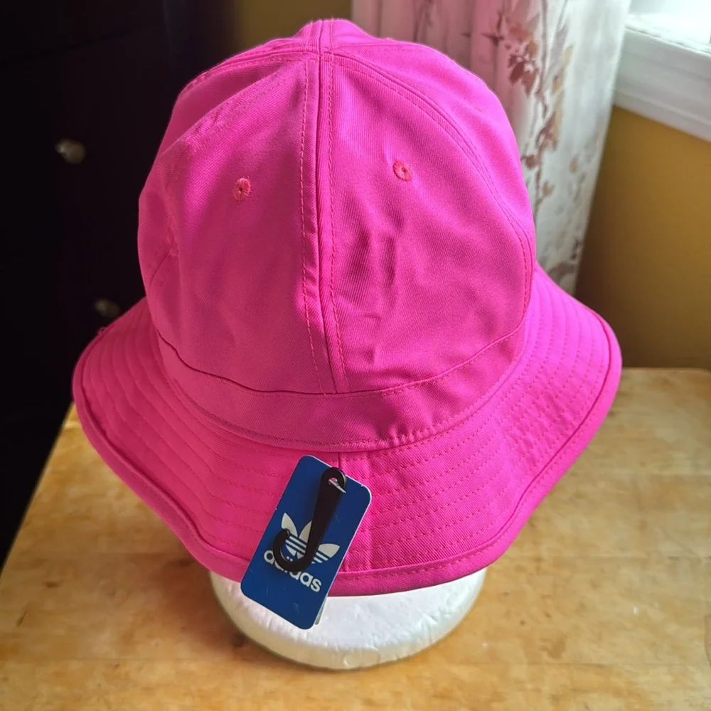New Adidas Originals Unisex Hot Pink Bell Bucket Hat OSFA - Picture 3 of 8